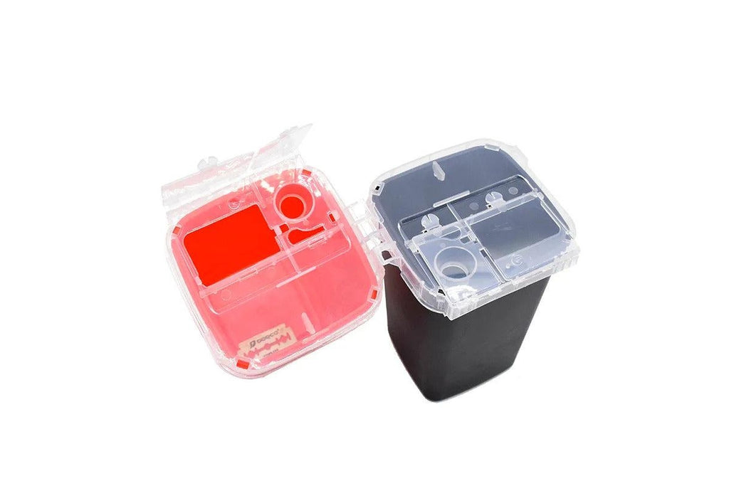 Razor Blade Disposal Container Black - Red - Yellow