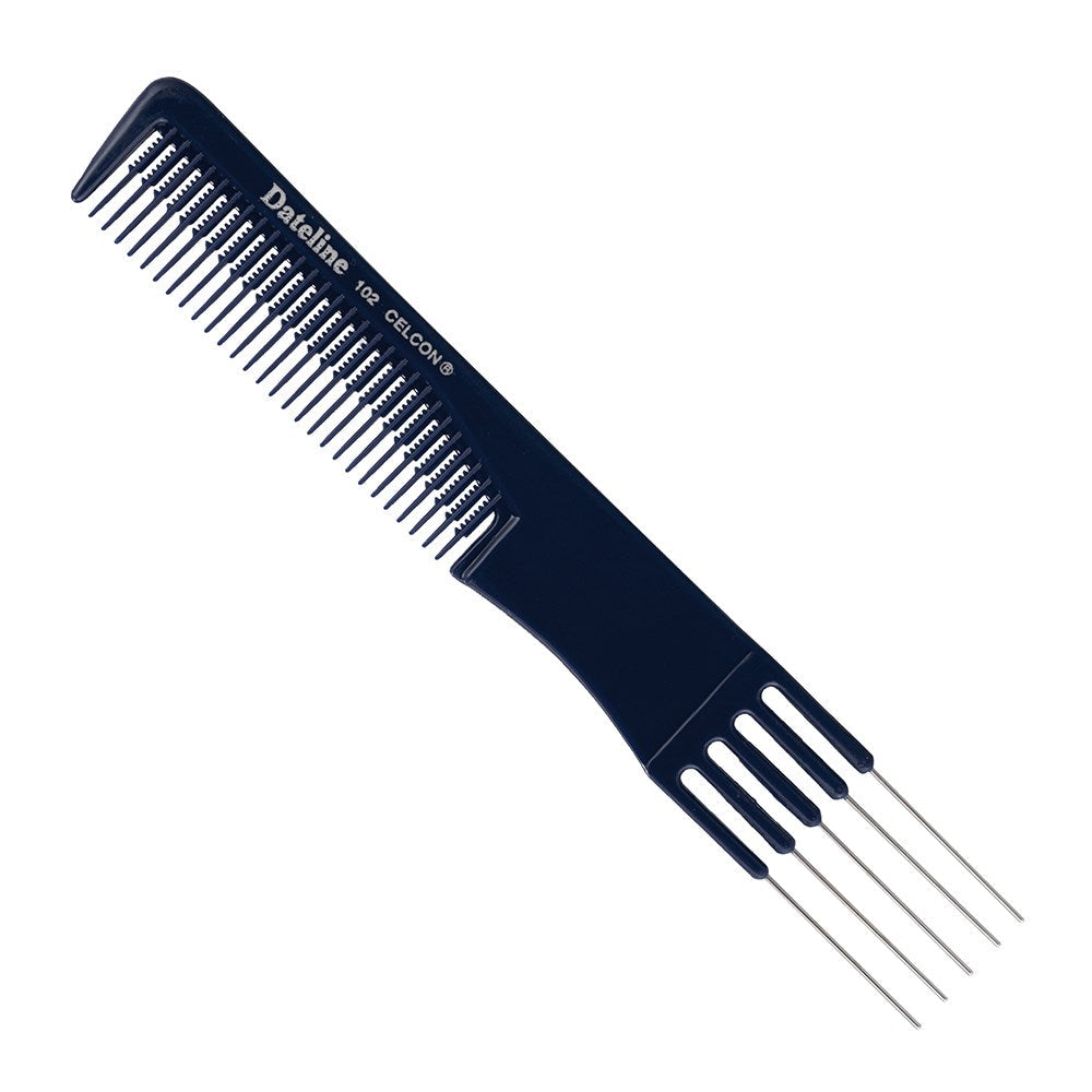 Dateline Professional Blue Celcon MKII/102 Metal Teasing Comb – 19cm