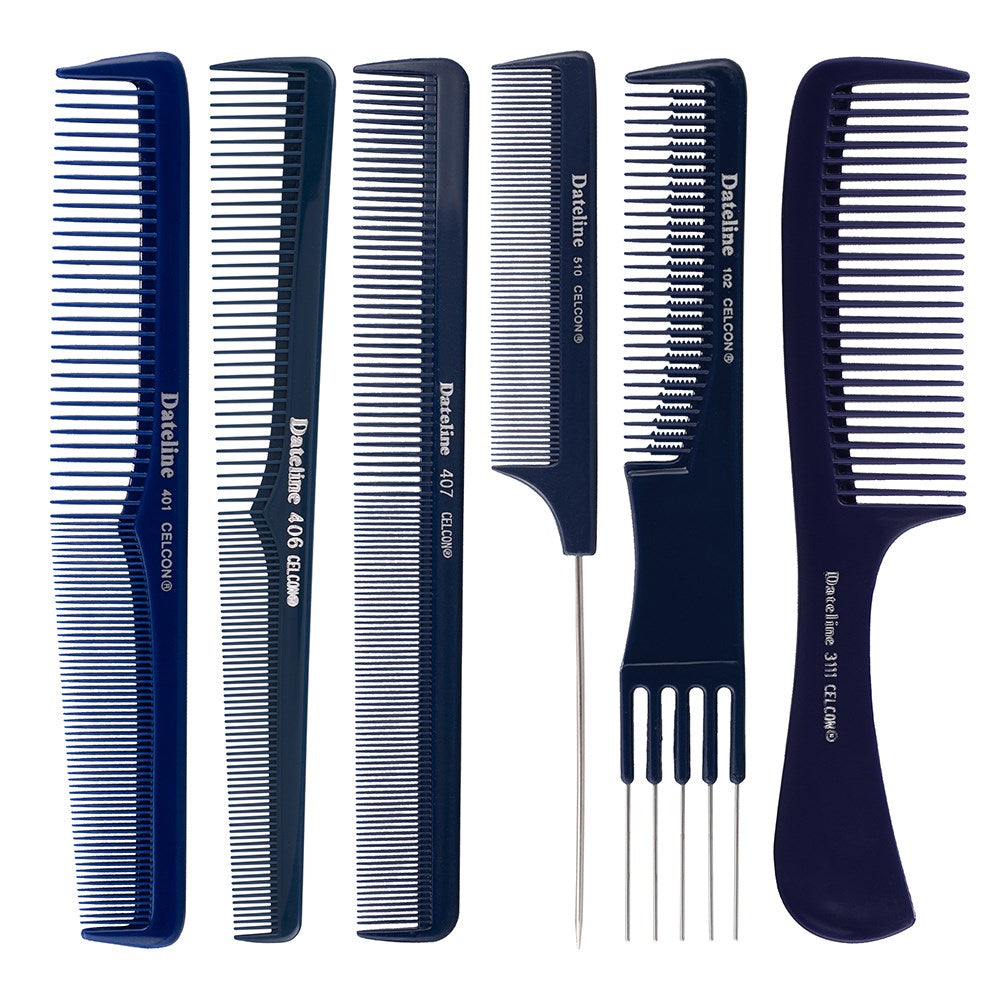 Dateline Professional Blue Celcon MKII/102 Metal Teasing Comb – 19cm