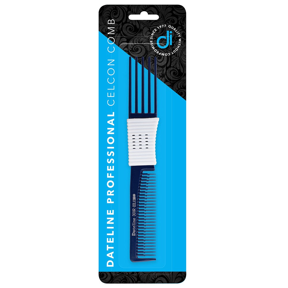Dateline Professional Blue Celcon 301R Plastic Teasing Comb – 20cm
