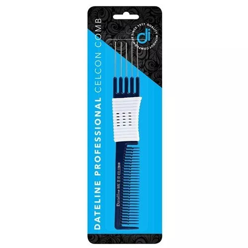 Dateline Professional Blue Celcon Metal Teasing Comb - MKIIR