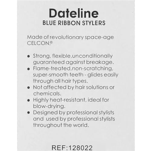 Dateline Professional Blue Celcon Metal Teasing Comb - MKIIR