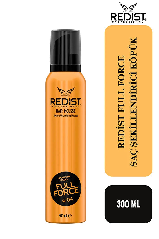 Redist Full Force Styling Foam 300ml – Strong Hold Vegan Mousse