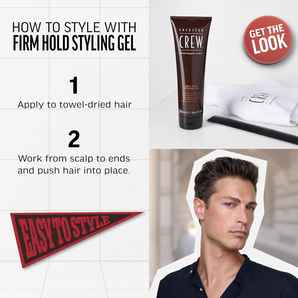 American Crew Firm Hold Hair Styling Gel 250ml
