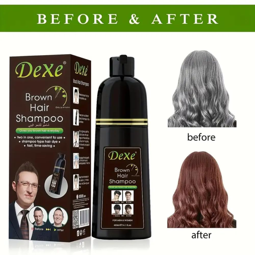 Dexe Brown Hair Color Shampoo 400ml