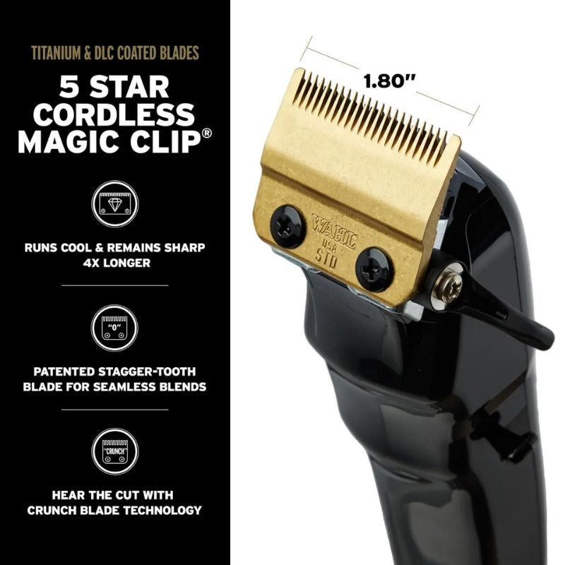 Wahl 5 Star Black Magic Clip & Detailer Li Combo – Pro Fade & Detail Kit