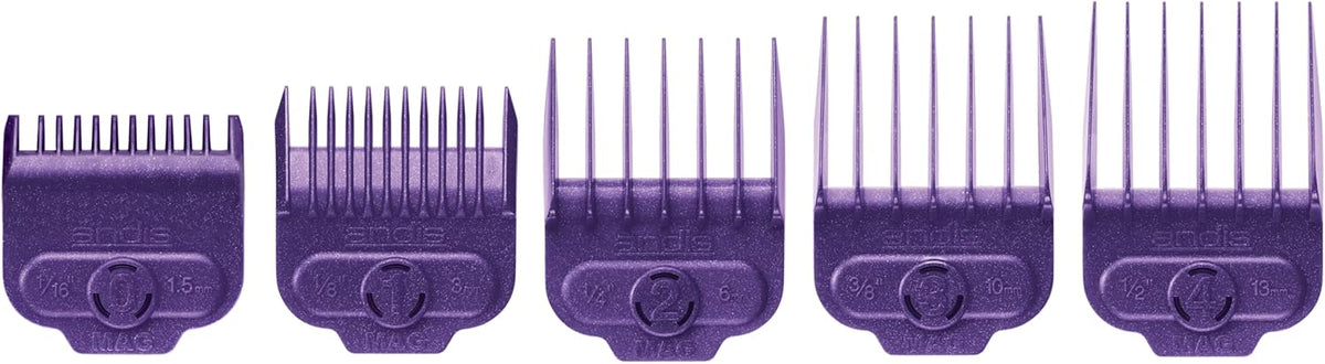 Andis Nano-Silver Magnetic Attachment Universal 5 Piece Comb Set, Small