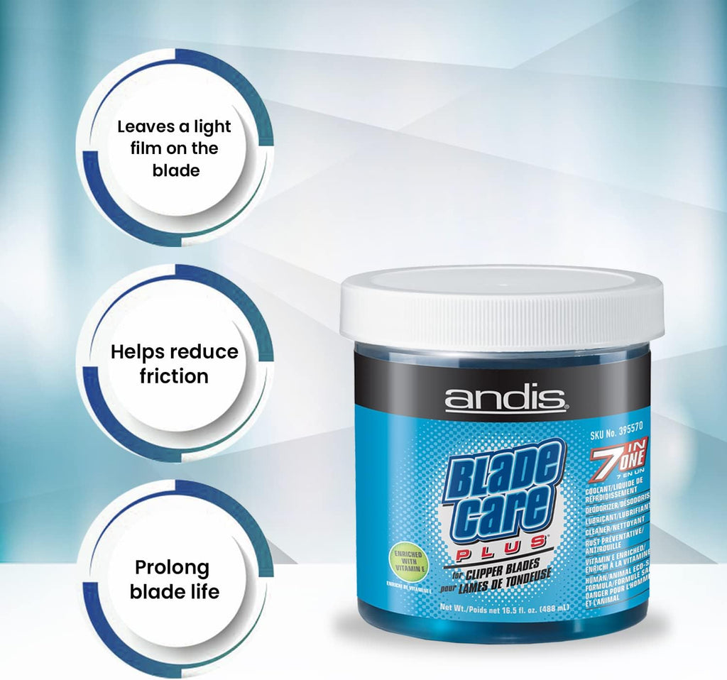Andis Clipper Barber Disinfectant 7 in 1 Cooling Cleanser Jar 488ml