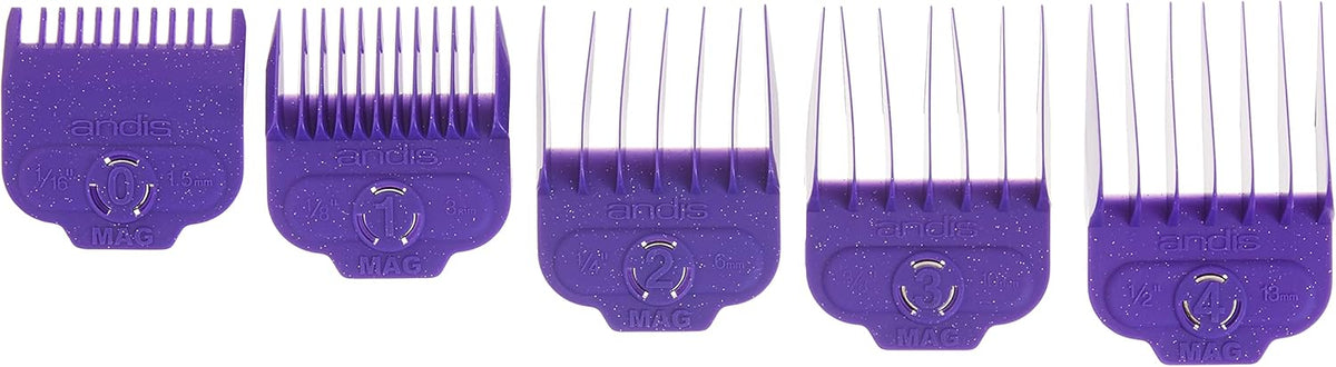 Andis Nano-Silver Magnetic Attachment Universal 5 Piece Comb Set, Small