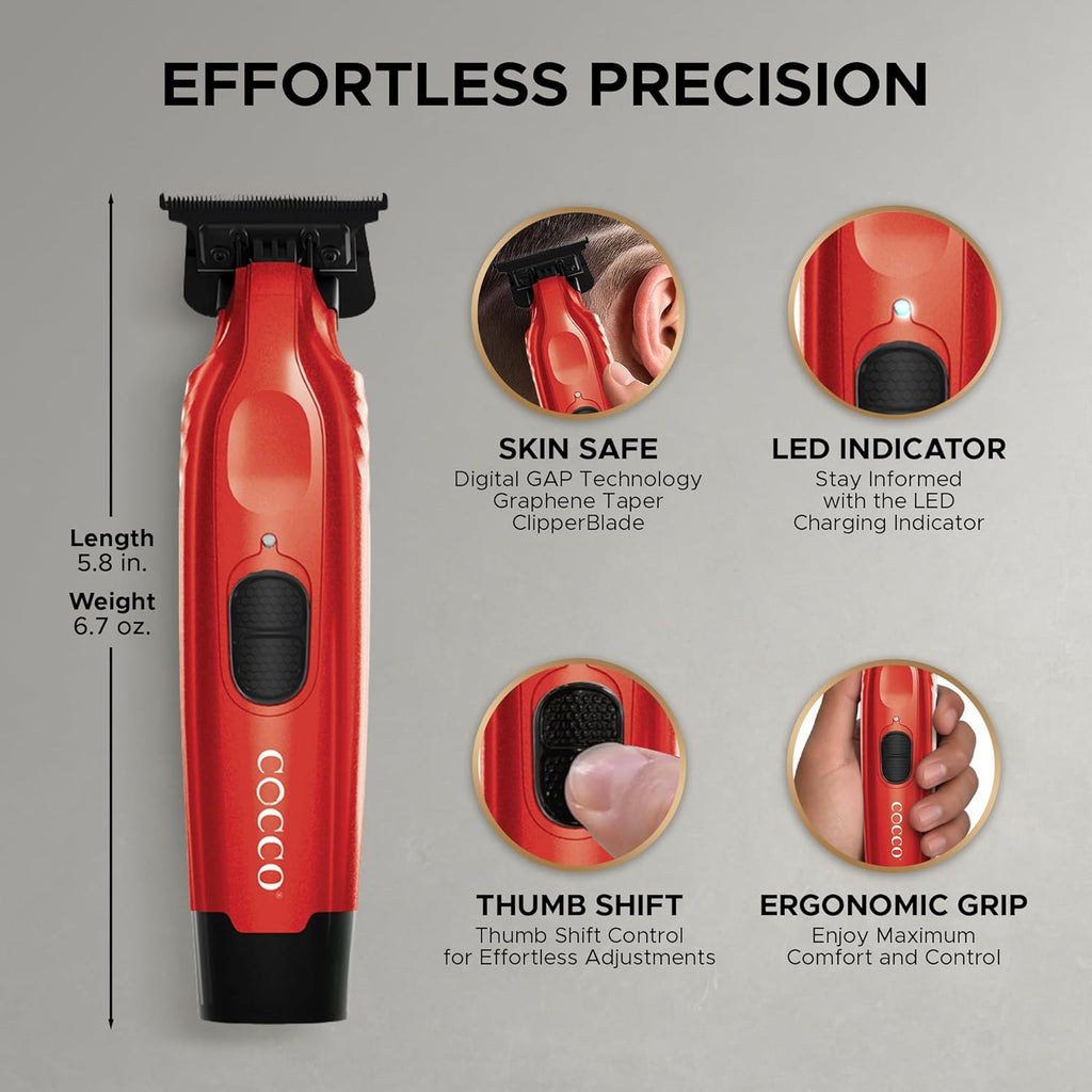 Cocco Hyper Veloce Pro Trimmer – Red Professional Cordless Detailer