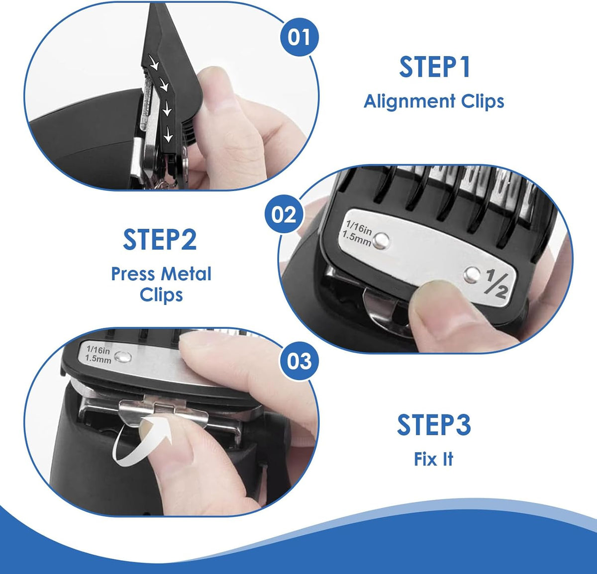Half Guard Clipper Metal Black #1/2