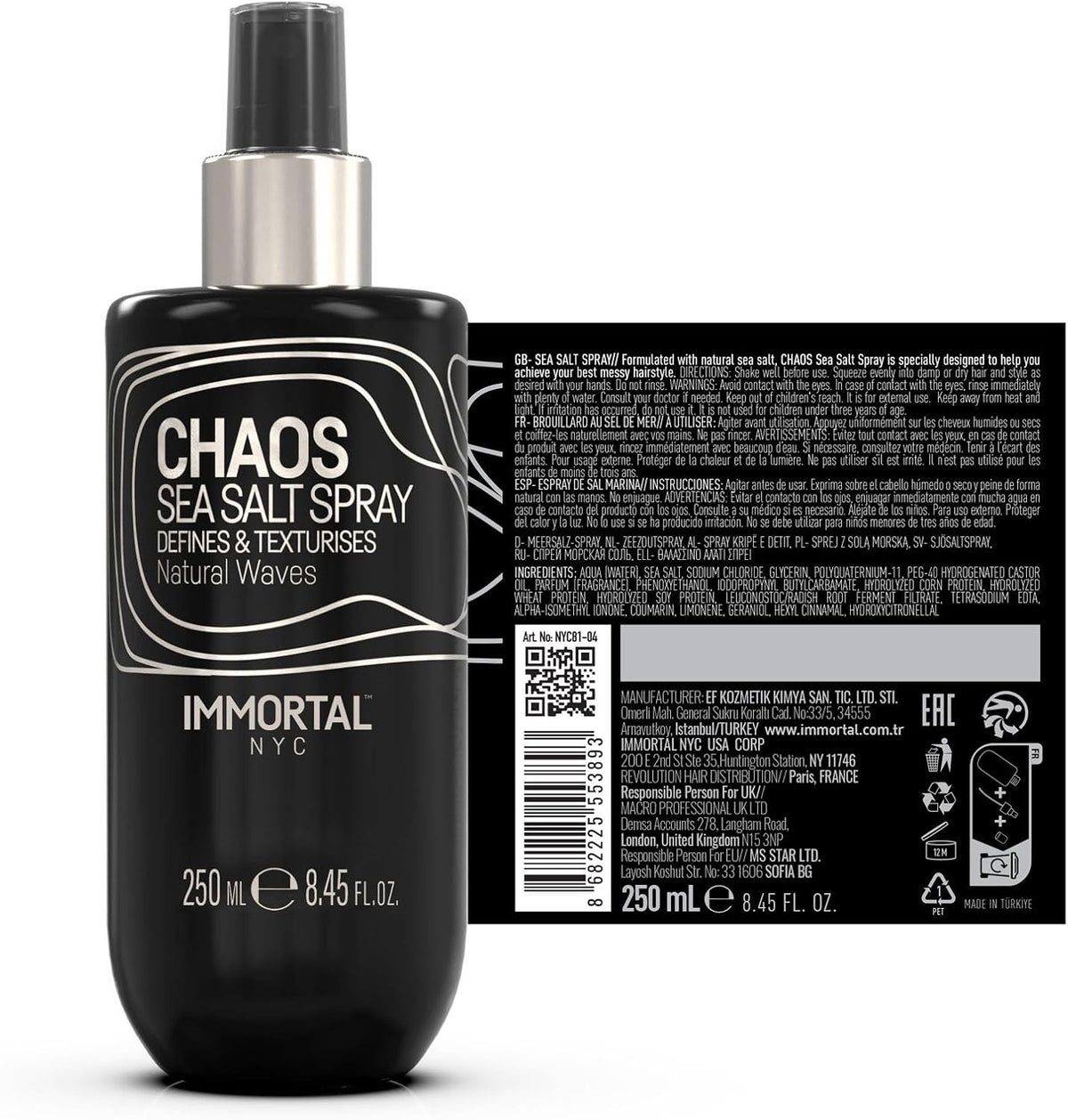Immortal NYC Chaos Sea Salt Spray 250ml