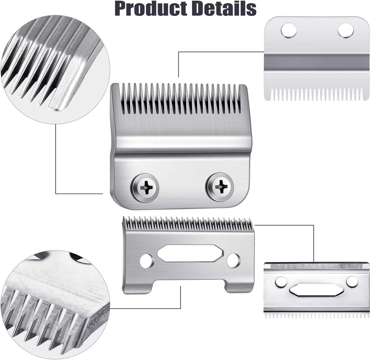 Universal Clipper Replacement Blades 2pcs – Fits Wahl Andis Babyliss