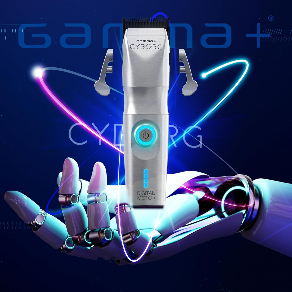 GAMMA+ Cyborg Professional Metal Cordless Ergonomic Hair Clipper
