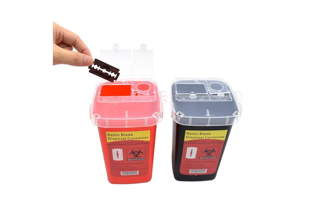 Razor Blade Disposal Container Black - Red - Yellow