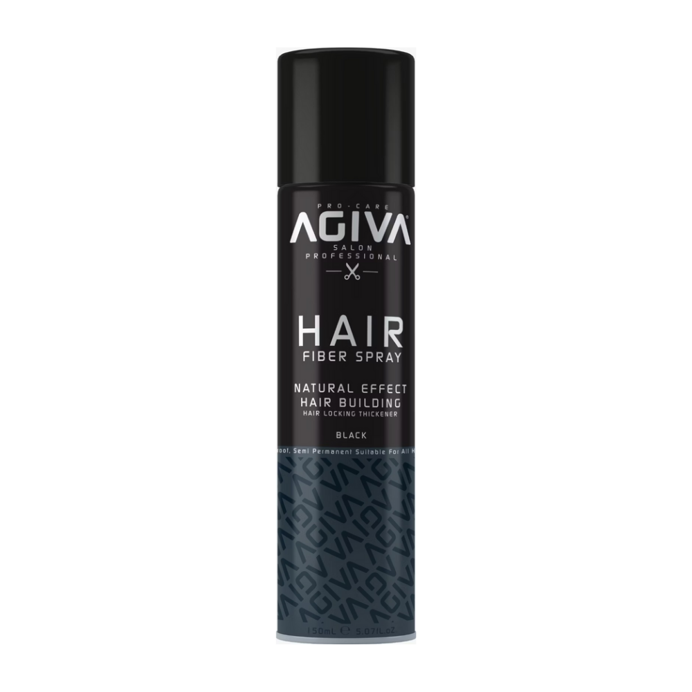 Agiva Hair Fiber Spray 150ml Black – Instant Hair Thickening Spray