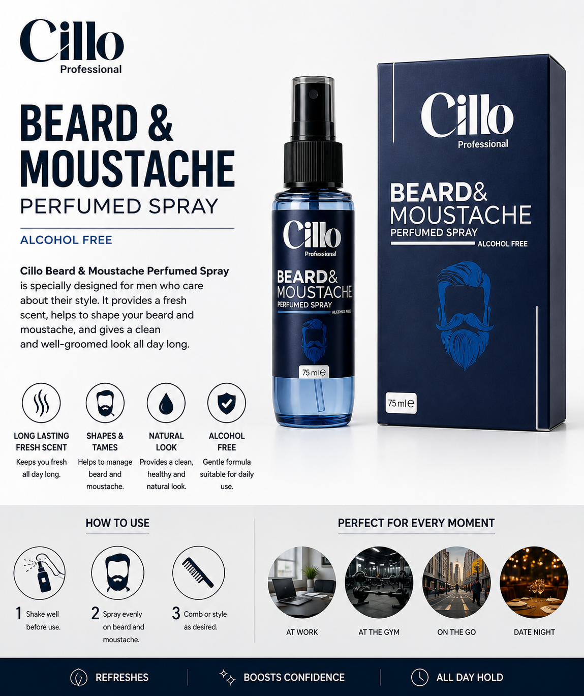 Cillo Beard Perfume Spray 75ml