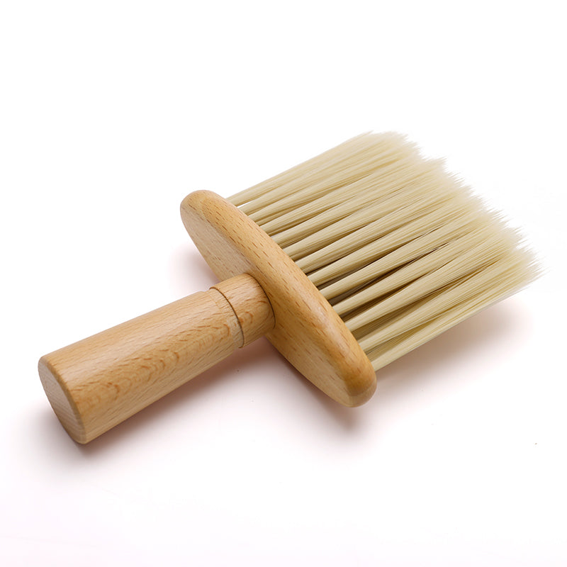 Deep Cleaning Neck Brush – Wooden Handle Professional Barber Tool