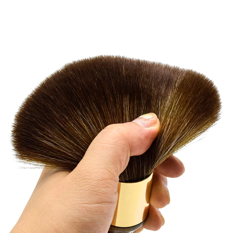 Barber Neck Duster Brush – Soft Fiber Bristles Wooden Handle
