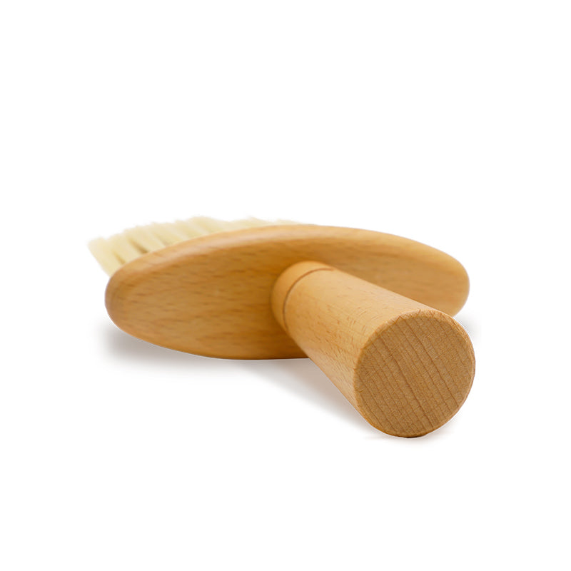 Deep Cleaning Neck Brush – Wooden Handle Professional Barber Tool