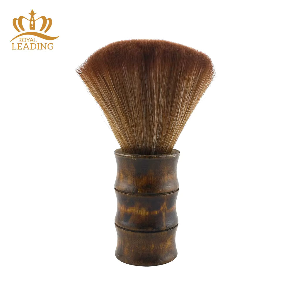 Professional Barber Neck Duster Brush – Soft Bristles Wooden Handle - S508