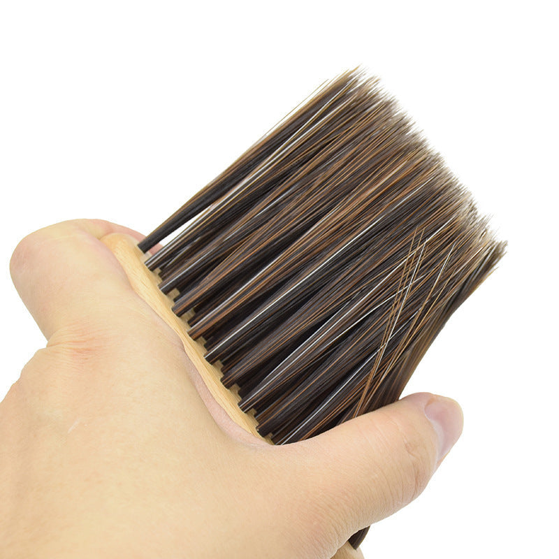 Deep Cleaning Neck Brush – Wooden Handle Professional Barber Tool