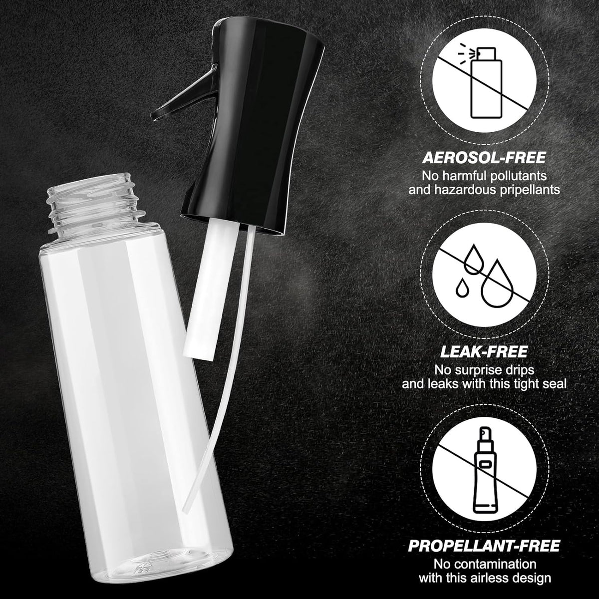 Mist Water Spray Bottle Clear (White)