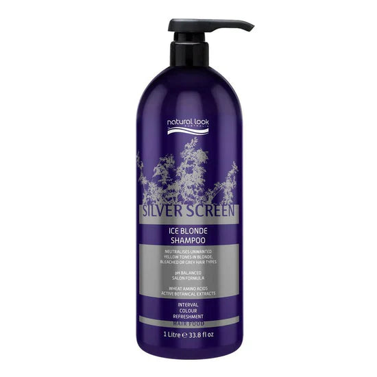 Natural Look Silver Screen Ice Blonde Shampoo 1 Ltr - Quality wash, professional