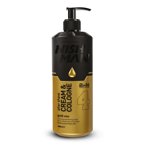 Nish Man After Shave CREAM Cologne Gold One (4) 400ml