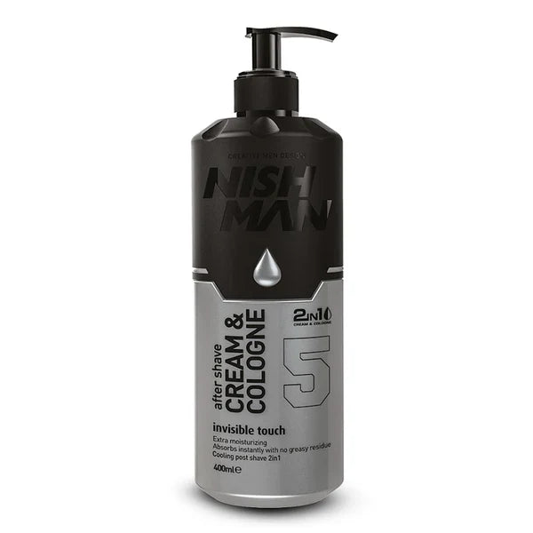 Nish Man After Shave CREAM Cologne Invisible Touch (5) 400ml