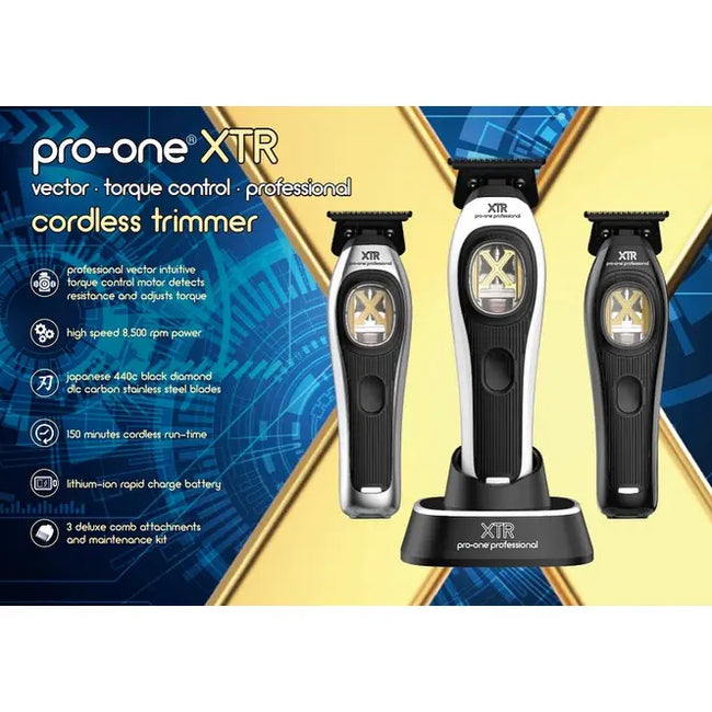 Pro-One XTR Cordless Trimmer – 8,500 RPM Precision with Zero-Gap Control