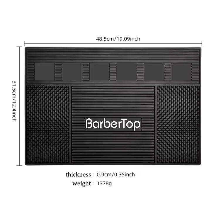 Barbershop Magnetic Tool Storage Mat – Anti-Slip Waterproof Rubber