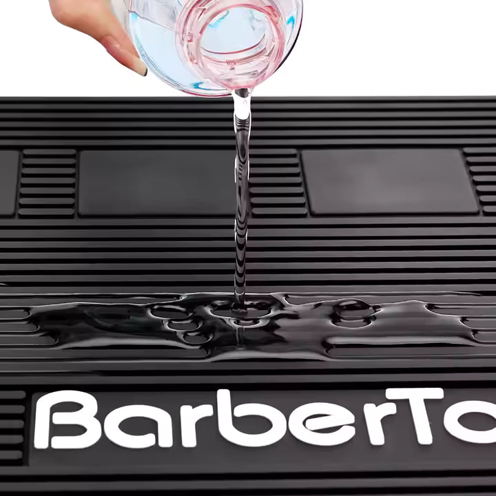 Barbershop Magnetic Tool Storage Mat – Anti-Slip Waterproof Rubber