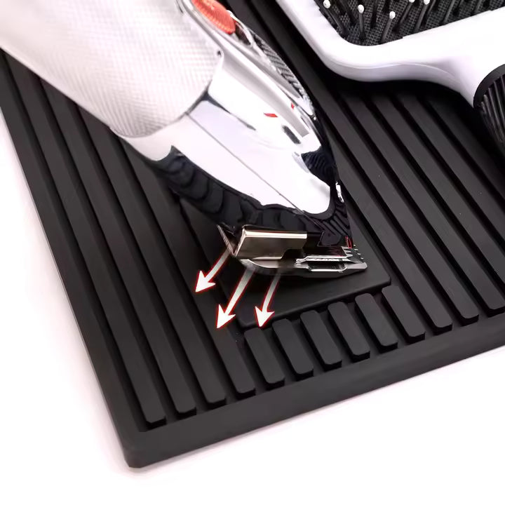 Barbershop Magnetic Tool Storage Mat – Anti-Slip Waterproof Rubber