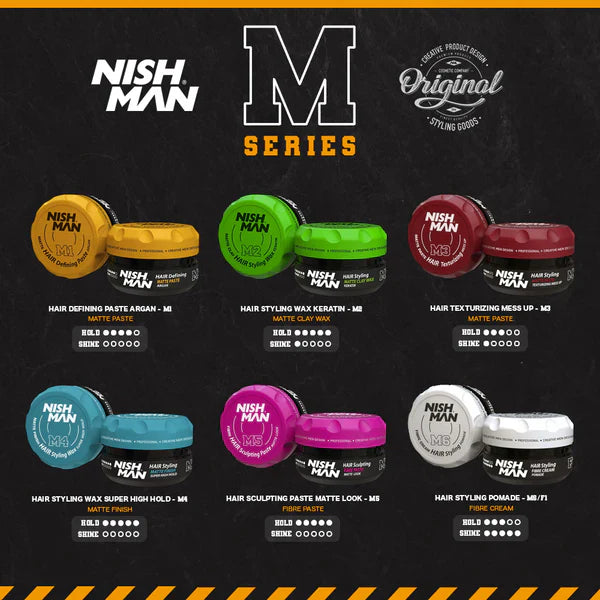 Nish Man F1 Hair Styling Fibre Cream Pomade 100ml