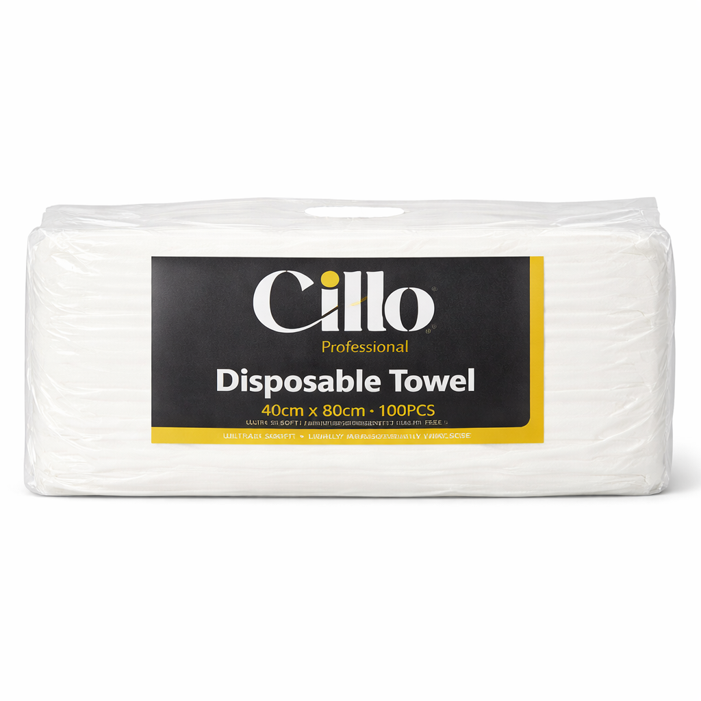 Cillo Disposable Towels White 40x80cm 100pcs – Salon Hair Towels
