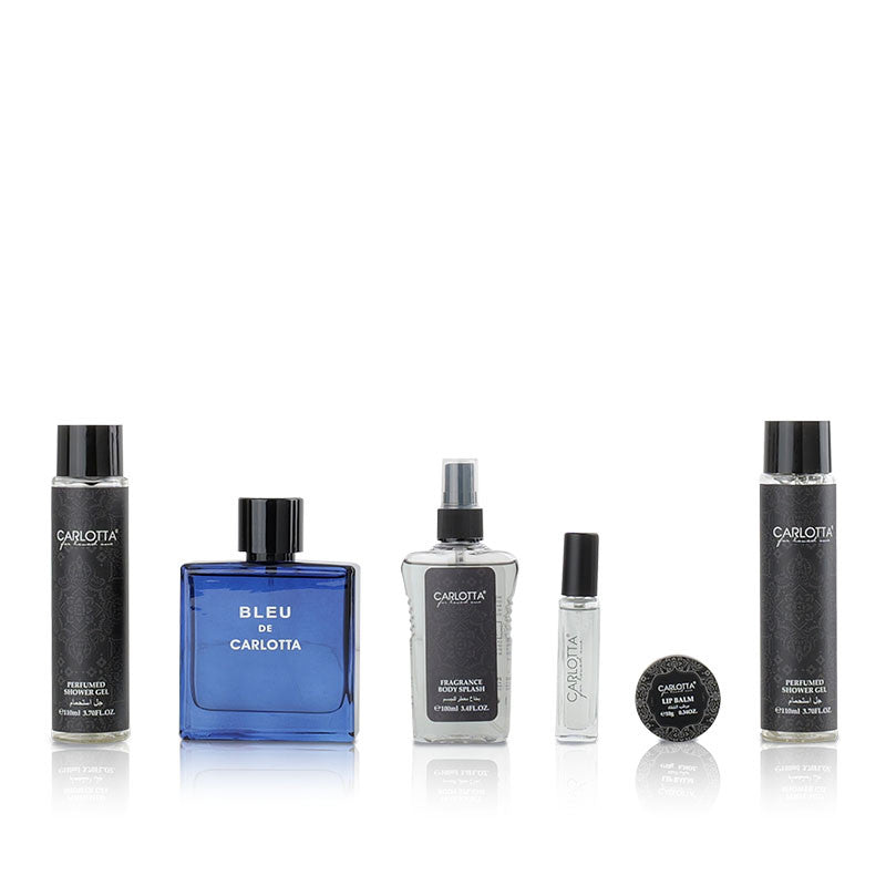 Carlotta Bleu Perfume 6-Piece Gift Set – Perfume, Shower Gel & Body Splash