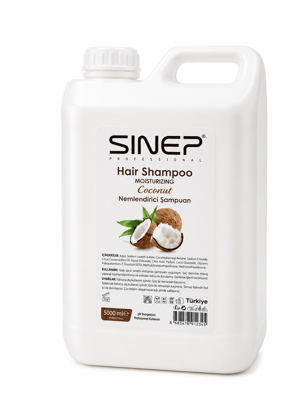 SINEP Coconut Moisturising Shampoo 5L Professional Salon Hair Shampoo