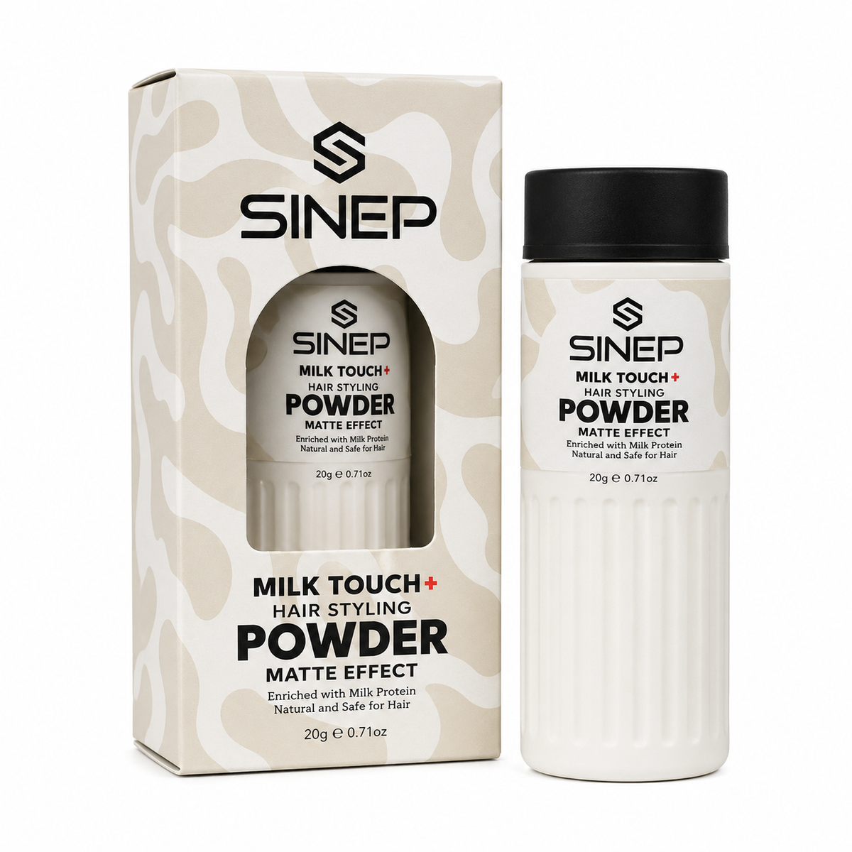 SINEP White Hair Styling Powder Milk Scent Strong Hold Volumizing Powder 20g