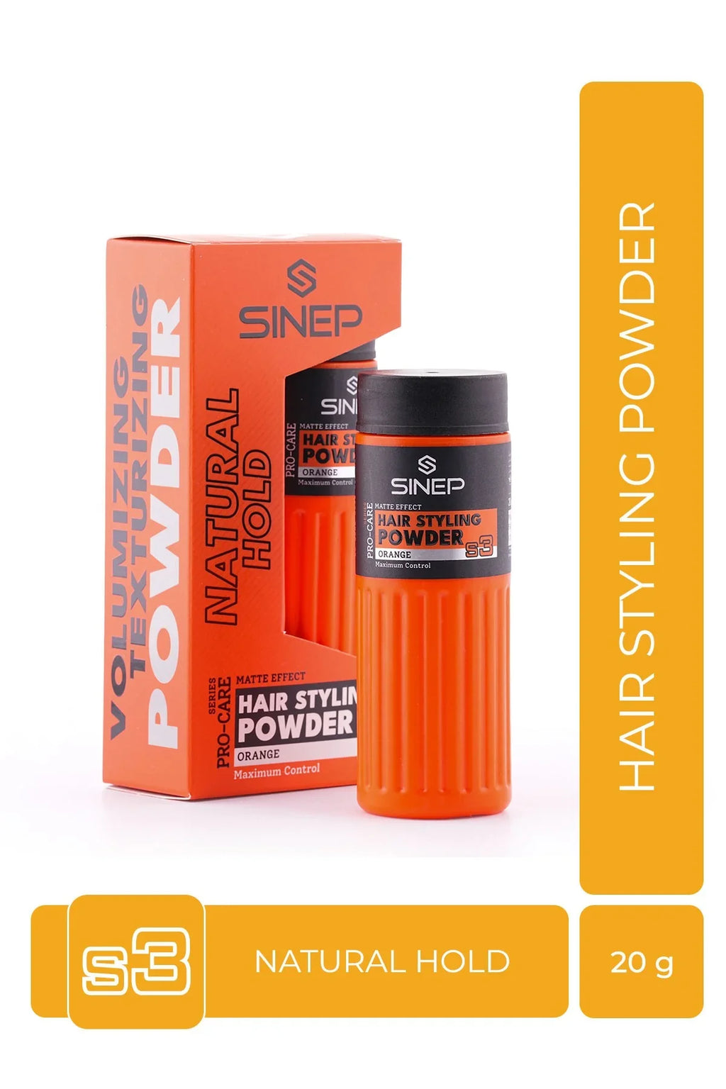 SINEP Orange Hair Styling Powder Strong Hold Volumizing Powder Wax 20g
