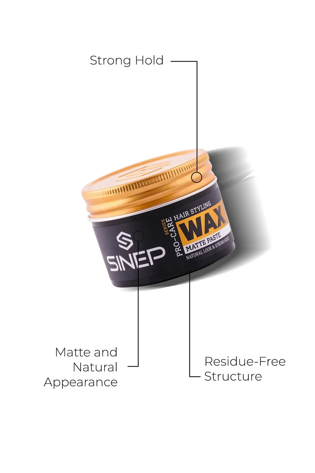 SINEP Matte Paste Hair Wax 100ml Strong Hold Matte Finish Hair Styling Paste