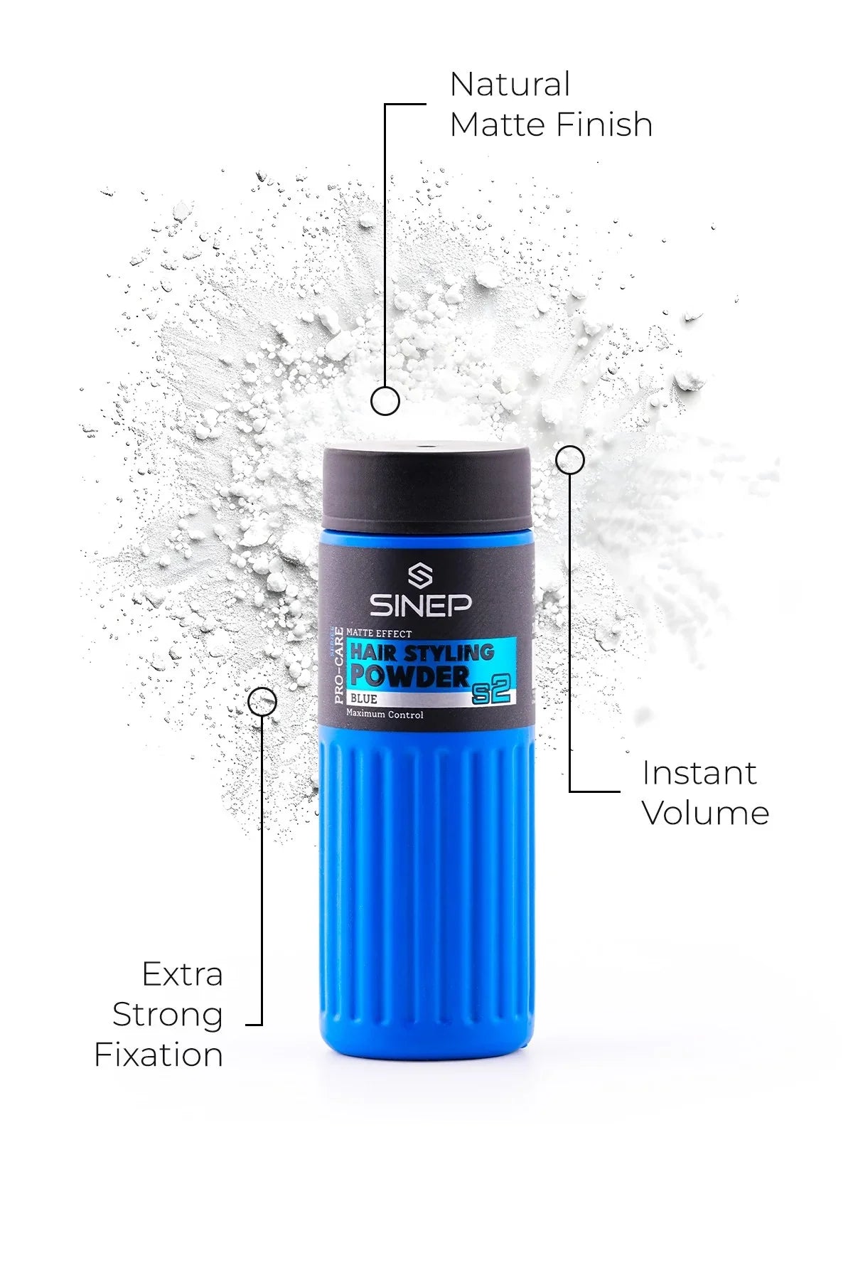 SINEP Blue Hair Styling Powder Wax Strong Hold Volumizing Powder Wax 20g