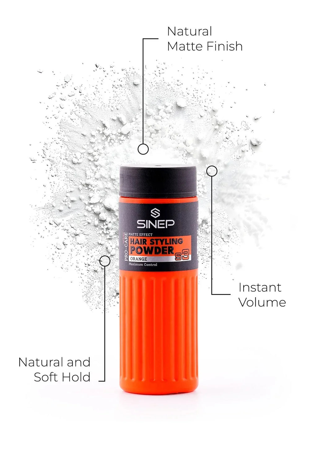 SINEP Orange Hair Styling Powder Strong Hold Volumizing Powder Wax 20g