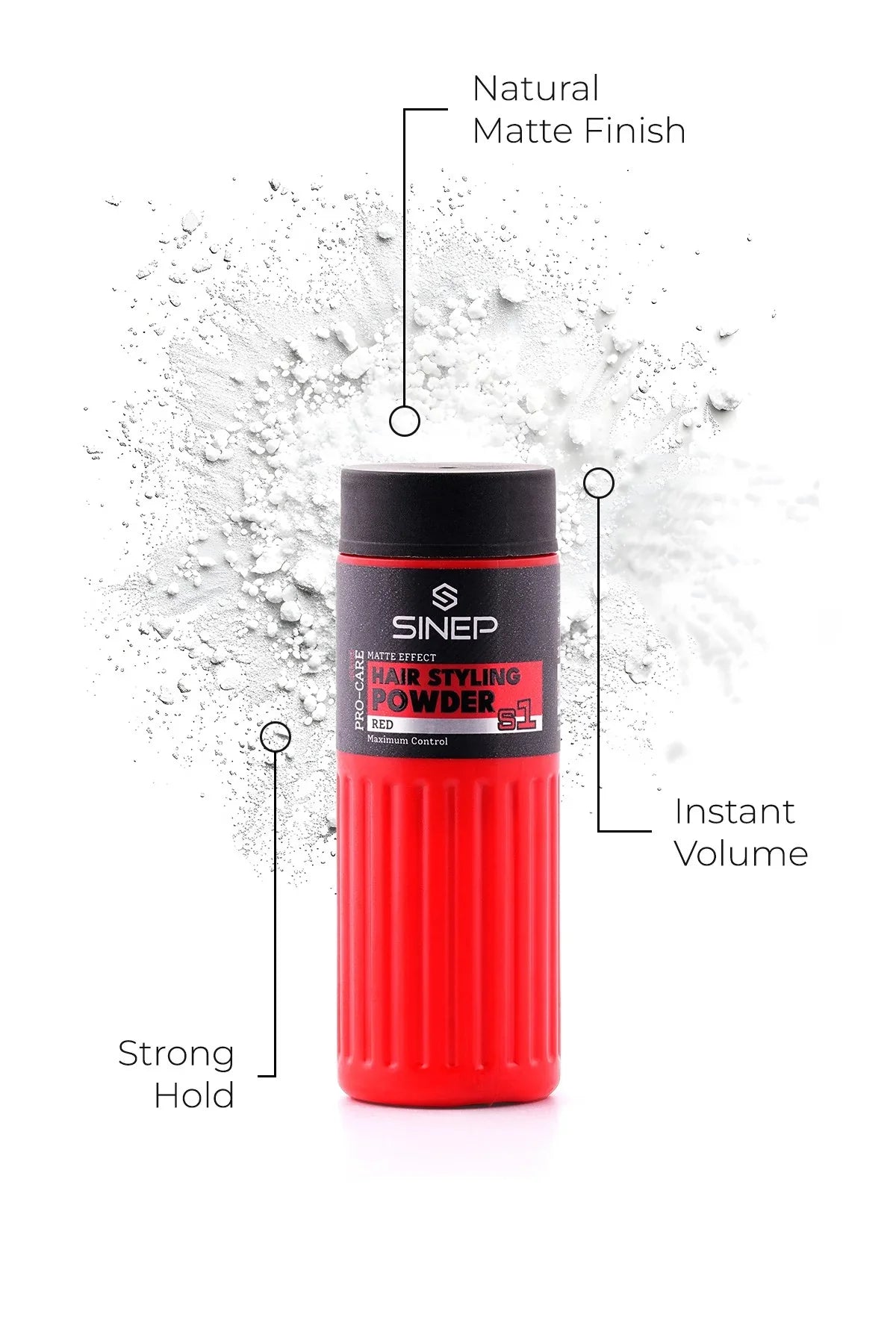 SINEP Red Hair Styling Powder Strong Hold Volumizing Powder Wax 20g