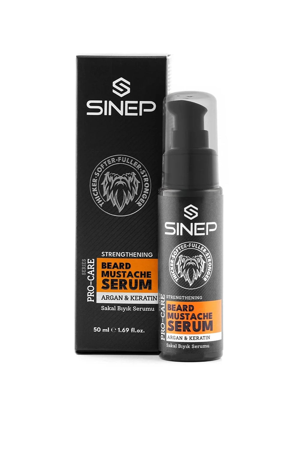SINEP Beard & Mustache Serum 50ml Argan Oil & Keratin Beard Care Serum