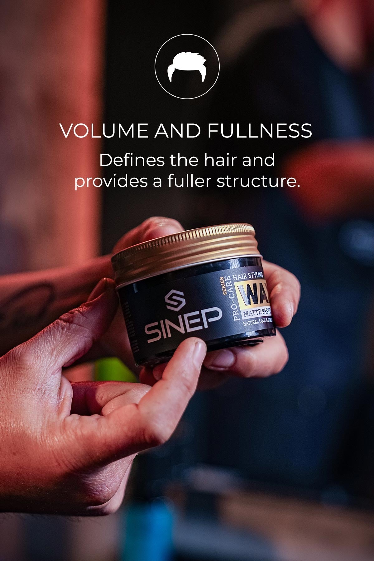 SINEP Matte Paste Hair Wax 100ml Strong Hold Matte Finish Hair Styling Paste