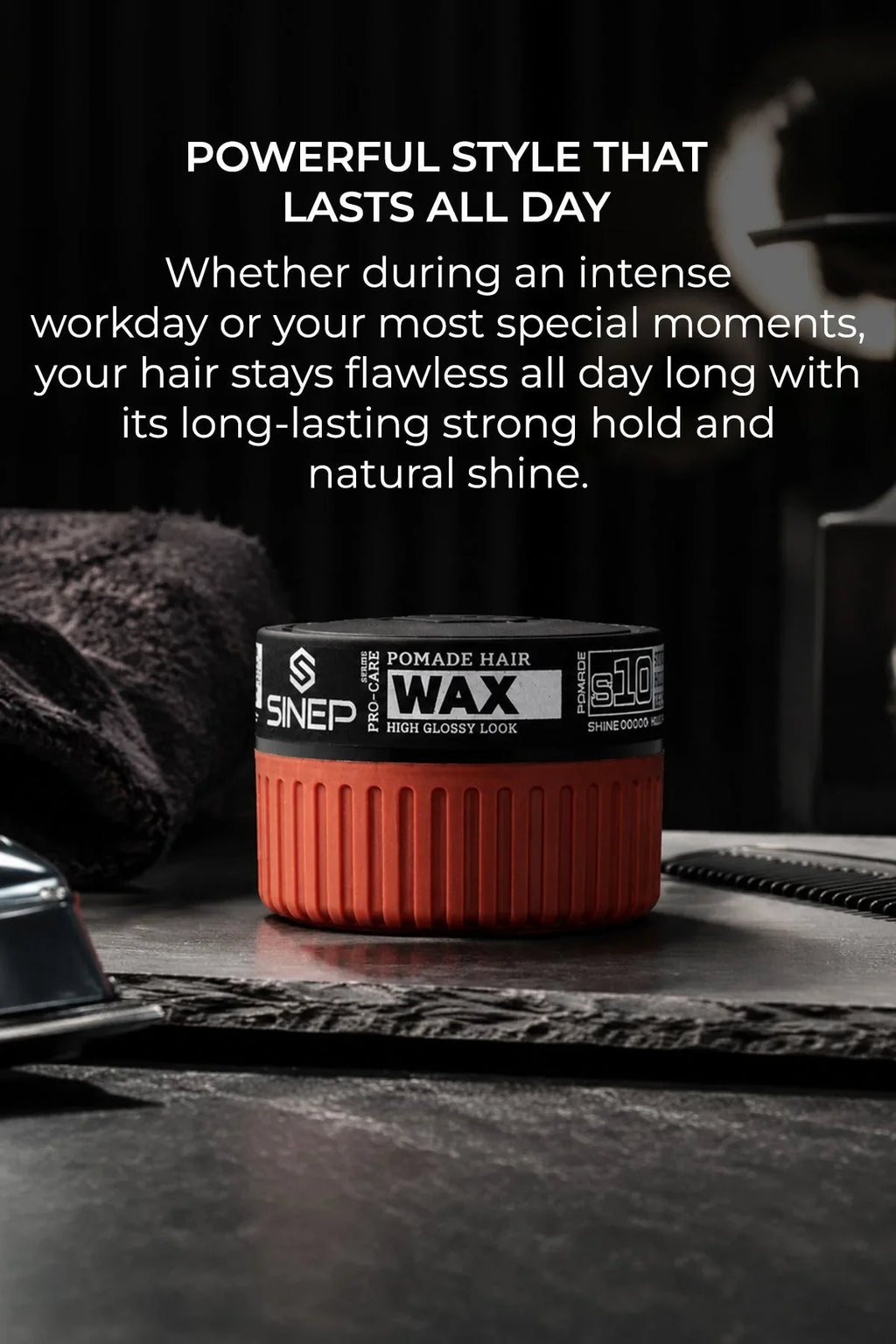 SINEP Pomade Hair Wax 150ml Strong Hold Natural Shine Hair Styling Wax