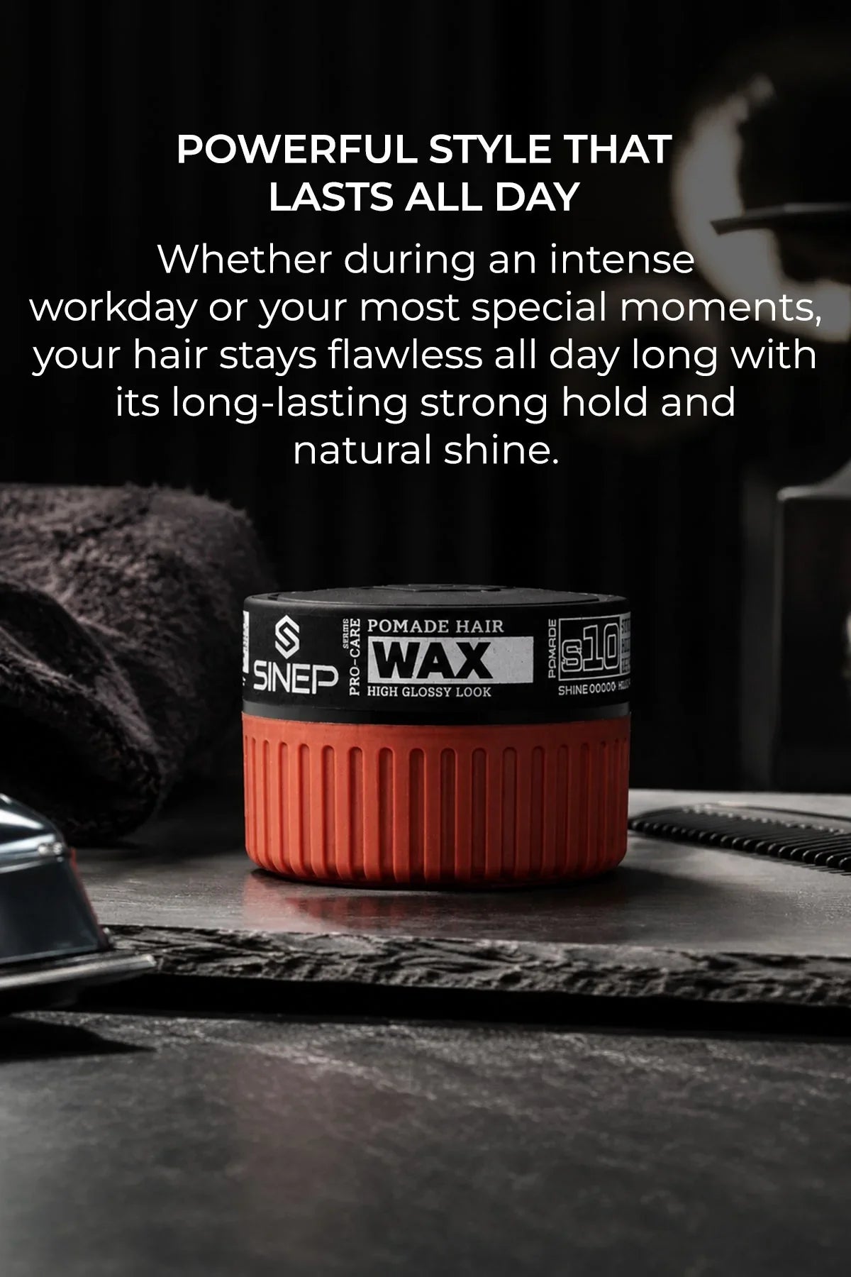 SINEP Pomade Hair Wax 150ml Strong Hold Natural Shine Hair Styling Wax