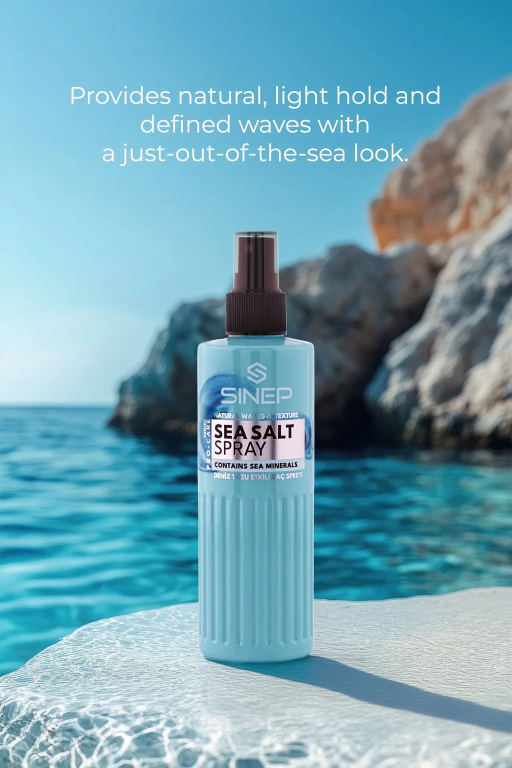 SINEP Sea Salt Hair Spray 250ml Texturizing Beach Waves Volume Spray