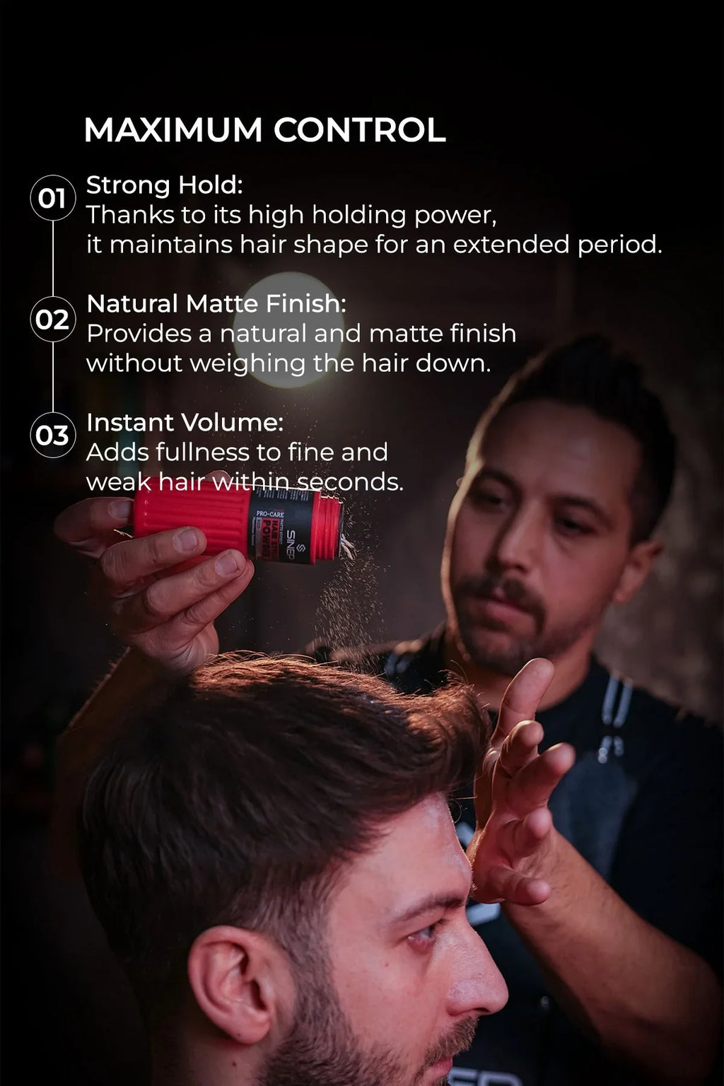 SINEP Red Hair Styling Powder Strong Hold Volumizing Powder Wax 20g